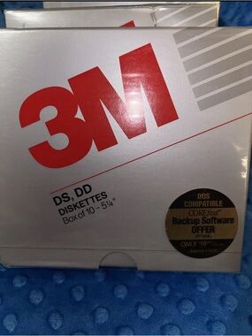 3M DS/DD 5.25" Diskettes - White and Red Pack (Box of 10)